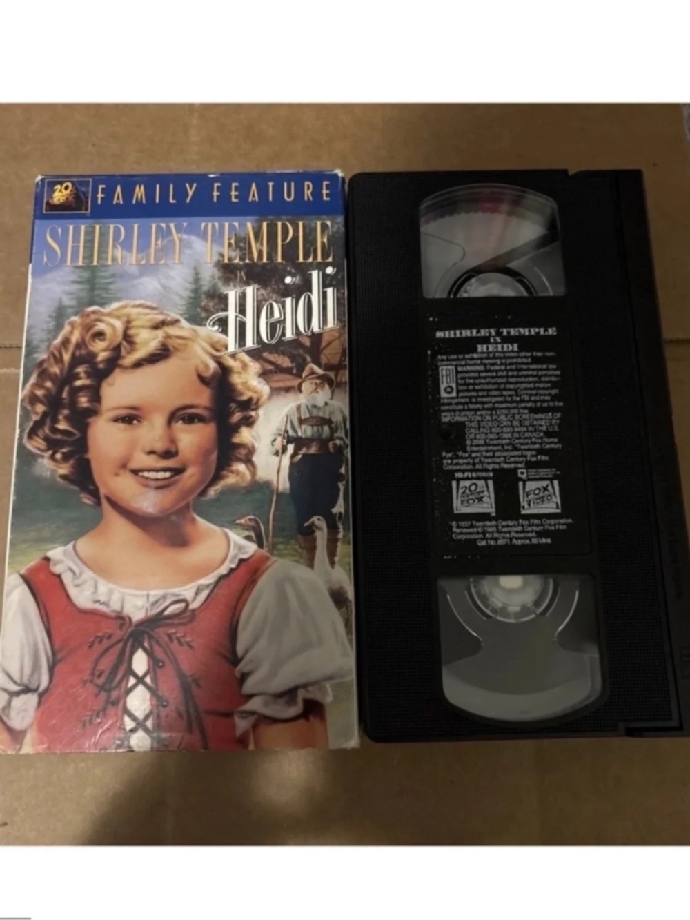 Vintage Shirley Temple Heidi VHS Tape 1937